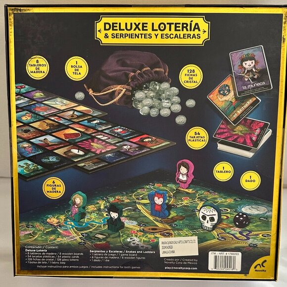 Deluxe Loteria & Snakes And Ladders Traditional Mexican Family Board Games NEW - Picture 13 of 14